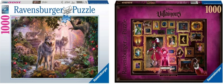 Ravensburger sæt med to puslespil 2×1000 brikker