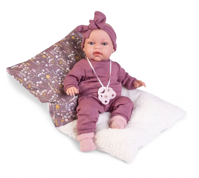Antonio Juan 70356 TONETA - realistisk babydukke med lyde og blødt stofkrop - 34 cm