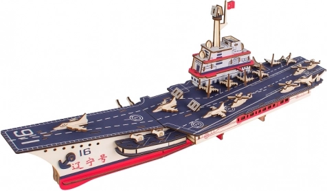 Woodcraft træ 3D-puslespil hangarskibet Liaoning