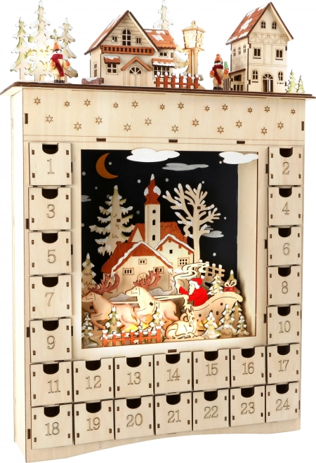 Small Foot træ-adventskalender Vinterdrøm med LED-belysning