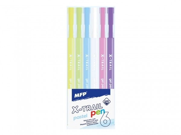 Gelpensel pastel 6 stk plastic i blister 6x15x1,5cm
