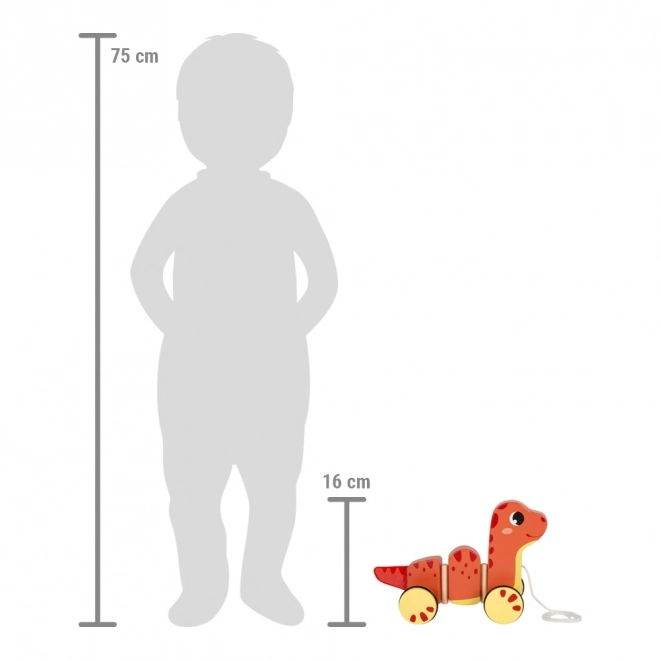 Små fod Træ trækhund Dino