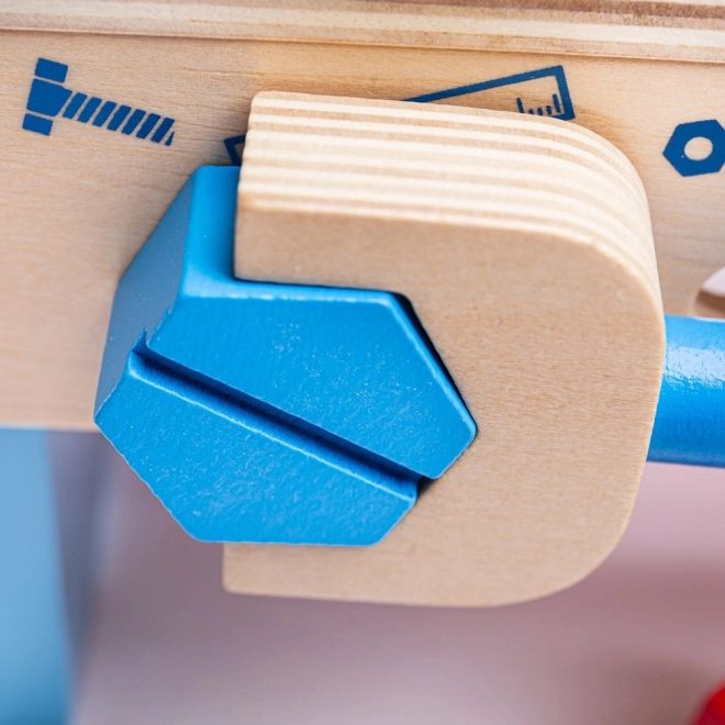Træværksted og værktøjskasse 2i1 Bigjigs Toys