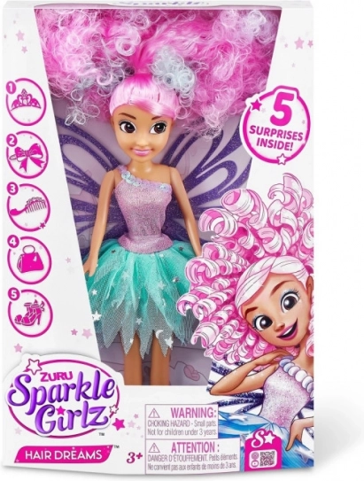 Dukke Sparkle Girlz Dine drømmefrisurer 26,67 cm