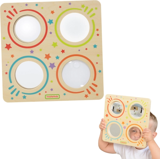 træ sanse-tavle med spejle og linse MASTERKIDZ