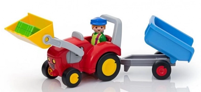 PLAYMOBIL® 1.2.3 6964 Traktor med trailer