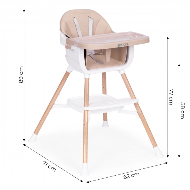 Børnespisestol 2-i-1 fra ECOTOYS