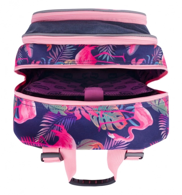 BAAGL Skole rygsæk Flamingo