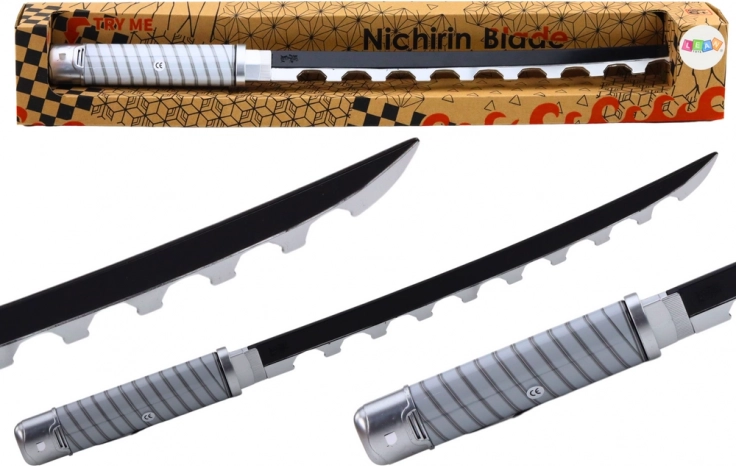 Børne-samuraisværd Nichirin med batteri og lyd – sort