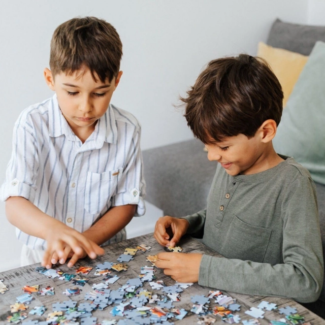 Puslespil med glimmer Treflik Familien 100 brikker
