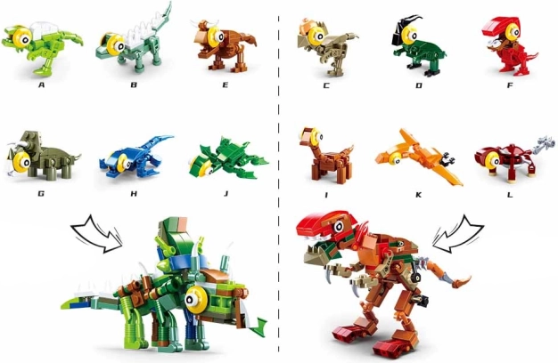 Sluban dinosauræg – mini byggesæt dinosaurer (1 stk)