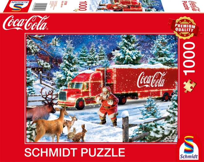 Puslespil Julelastbil Coca Cola 1000 Brikker