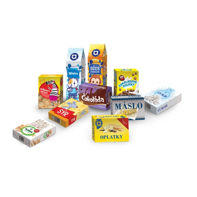 Mini shoppingkurv med tilbehør og læring