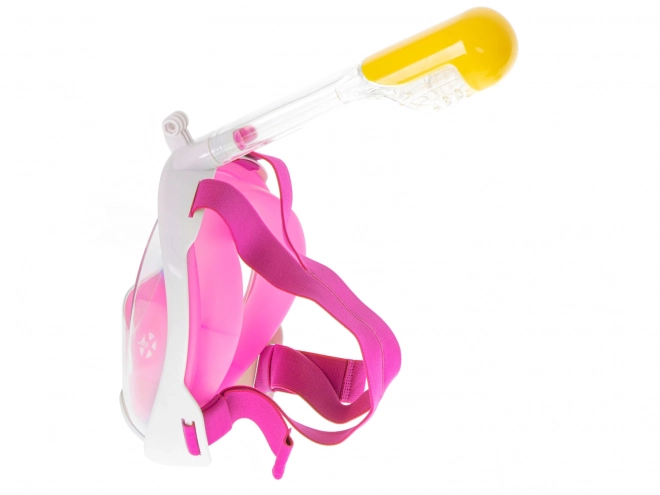 Sammenklappelig fuld ansigtsmaske med snorkel S/M pink