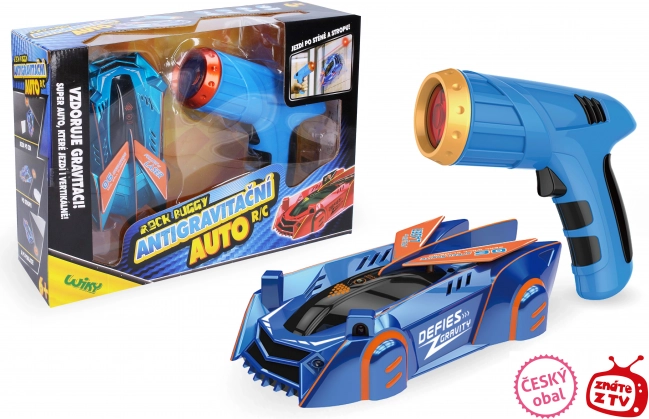 ROCK BUGGY Auto antigravitations RC med laser 15 cm blå