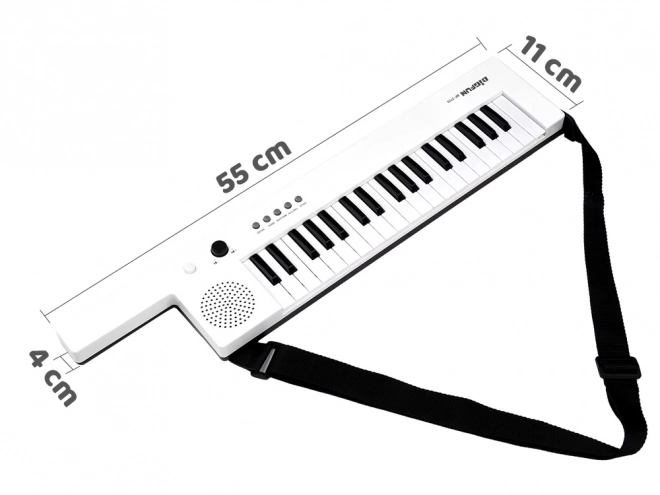 Elektronisk børnekeyboard med 37 tangenter, skulderrem og mikrofon BIGFUN