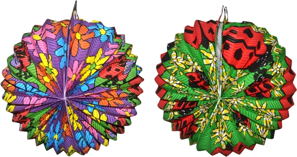 Lampion Kugle Mariehøne 25 cm