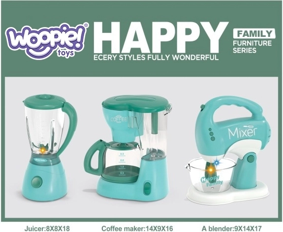 WOOPIE Sæt husstandsenheder til børn 3i1 Mixer Blender Køkkenmaskine
