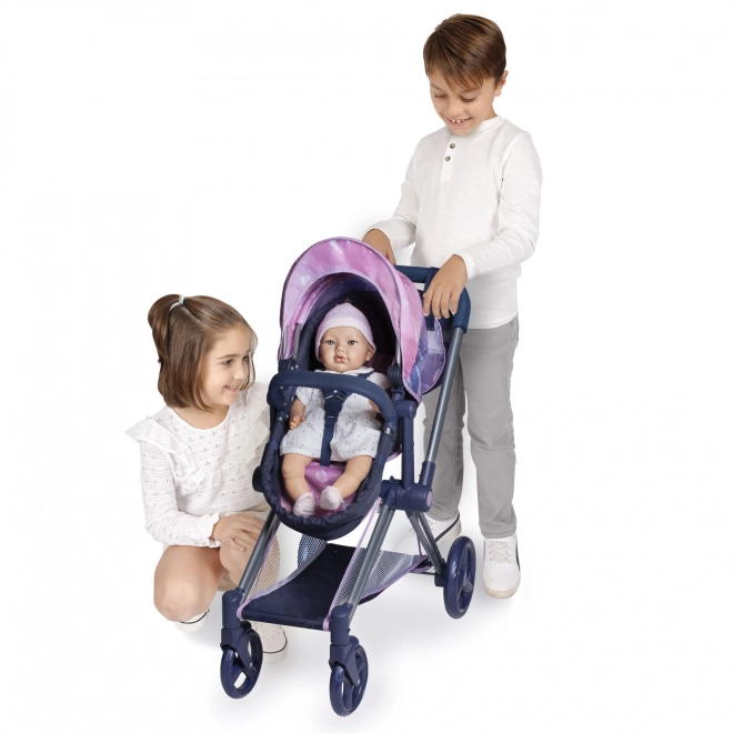 DeCuevas 81776 Sammenklappelig dukkevogn 3 i 1 med taske Magic Bubble 2024 - 73 cm