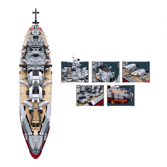 Sluban ModelBricks M38-B1102 Slagskib Bismarck 2i1