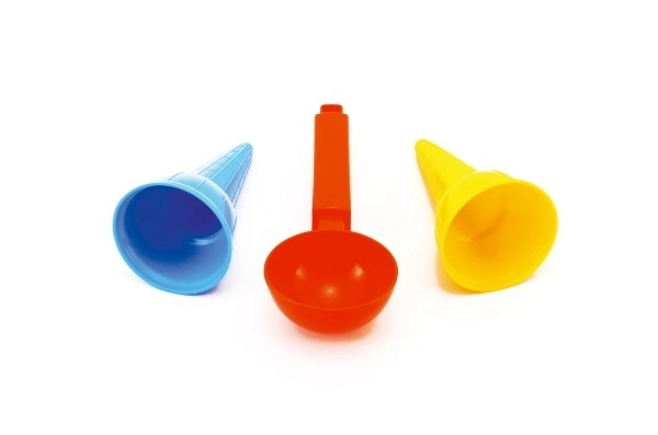 Is-sæt - 2x kegler + isske plast i net 8x18cm