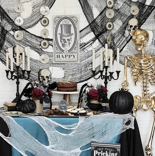 Halloween dekoration spindelvæv 198 x 76 cm