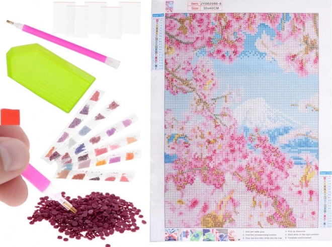 Sæt til diamantmaling - sakura