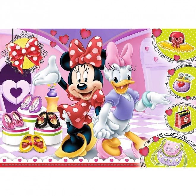 Puslespil 100 brikker Minnie og Glitter
