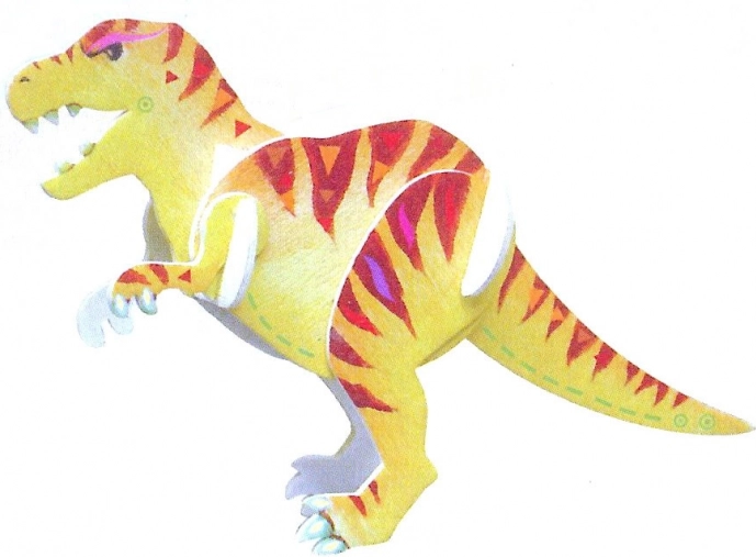 3D træpuslespil Tyrannosaurus rex med maling ARTLOVER