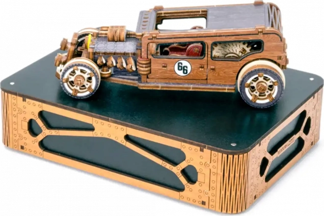 Træ 3D‑puslespil WOODEN CITY hot rod – limited edition