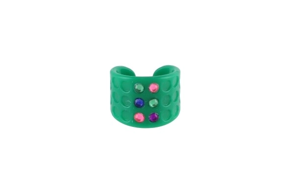 Kreativt ringsæt af plast i æske 12x21x3,5cm 12 stk i boks