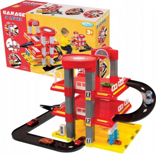 Tredobbelt garage med helipad og elevator MOCHTOYS