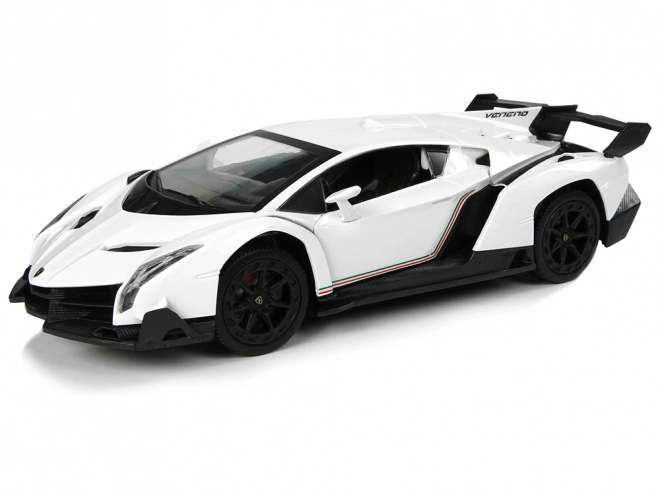 Fjernstyret Lamborghini Veneno Hvid 2.4G Fjernstyring Rat Lydlys