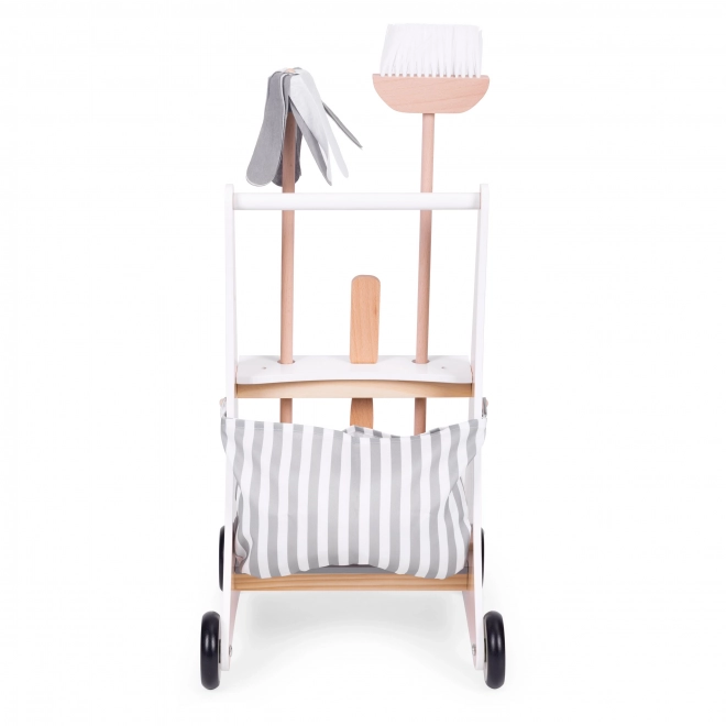 Beige rengøringsvogn i træ ECOTOYS