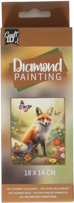 Diamantmaleri Ræv 14x18 cm
