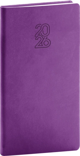 Lommejournal Lilla 2026 - format 9 x 15,5 cm