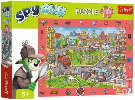 Observationspuslespil SPY GUY – Byen, 100 brikker
