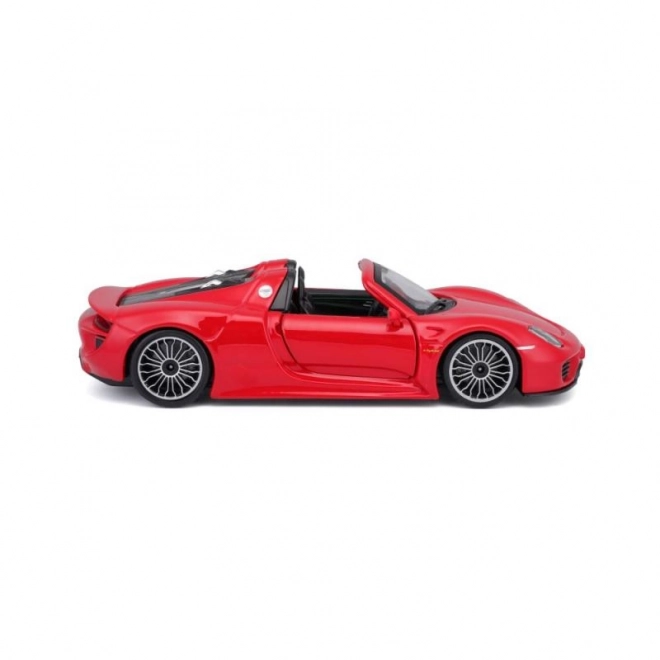 Bburago Porsche 918 Spyder rød model 1:24