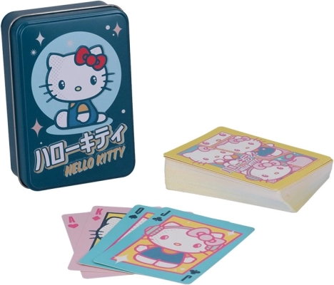 Hello Kitty kortspil i blikæske