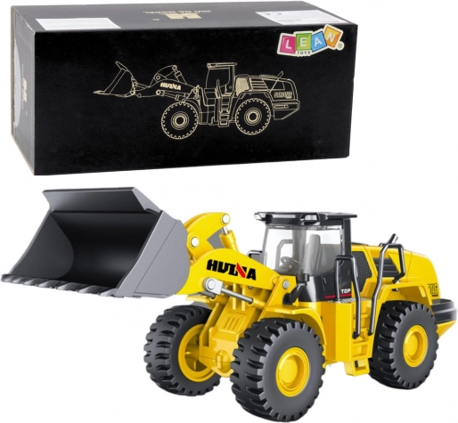 Metalmodel af læssemaskine HUINA 1:50 gul