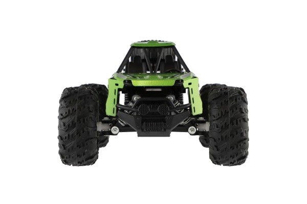 Auto RC buggy terræn grøn 22cm plast 2,4GHz med batteri + opladningspakke i kasse 32x16x18cm