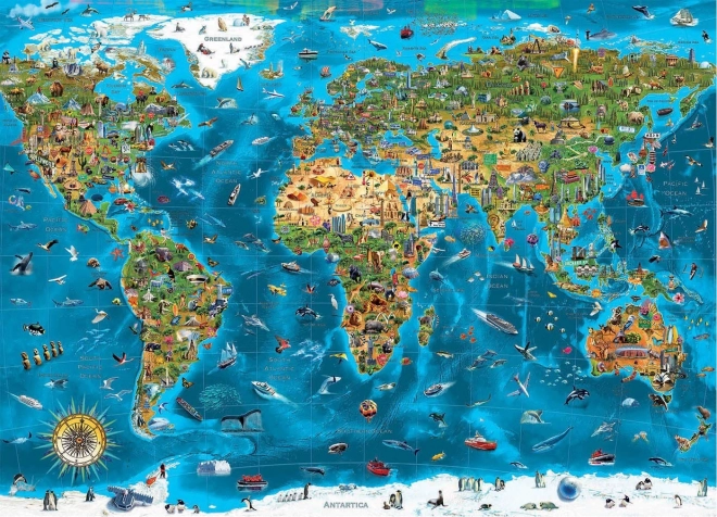 EDUCA Puzzle Verdens Vidundere 12000 brikker