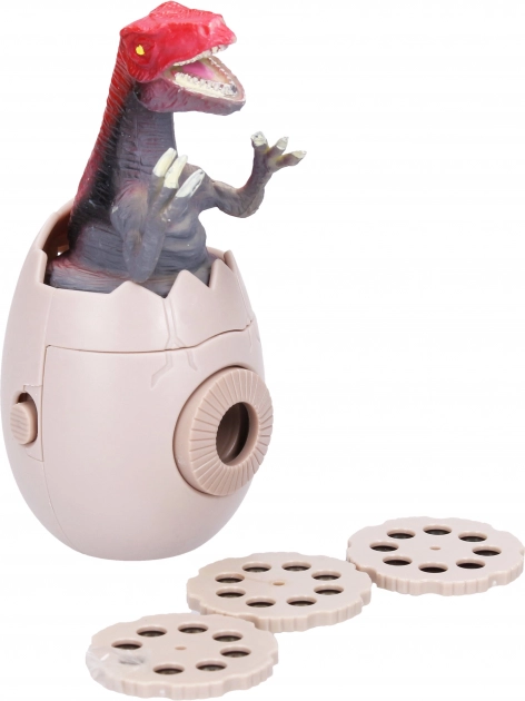 Projektor med dinosaurmotiver 10 cm grå