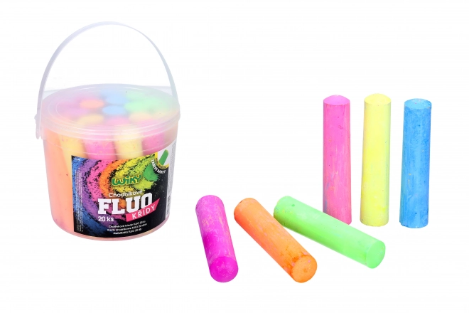 Fortovkridt FLUO 20stk