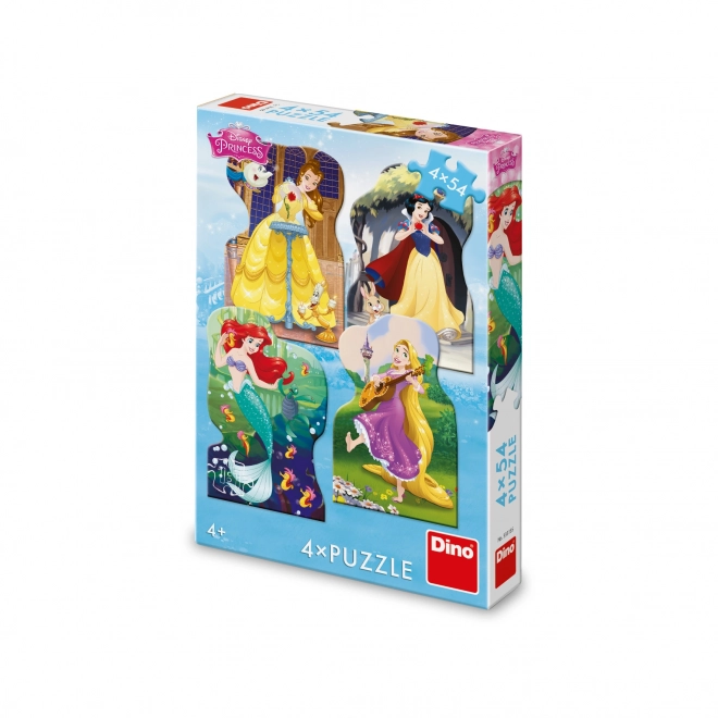 DINO Puslespil Disney prinsesser 4x54 brikker