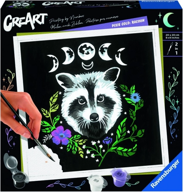CreArt Pixie Cold Edition vaskebjørn maleri
