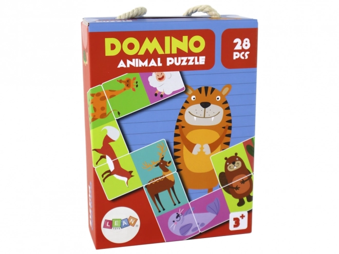 Puslespil Dobbelt Domino Dyr - 28 brikker