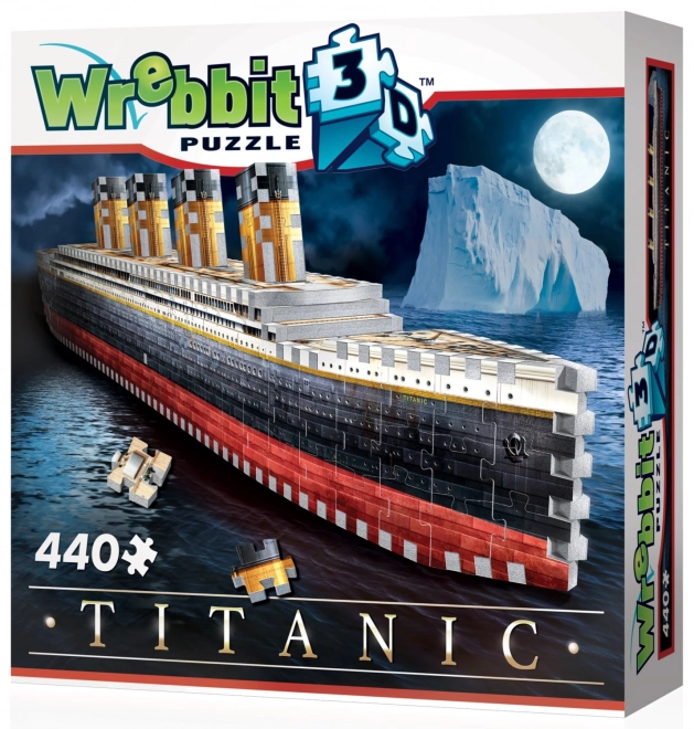 3D puslespil Titanic fra Wrebbit, 440 stykker