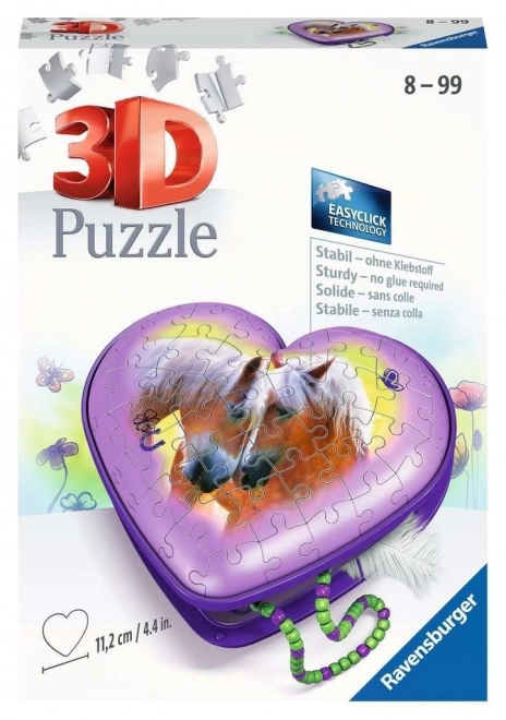 RAVENSBURGER 3D puslespil Hjertet af Heste 54 brikker