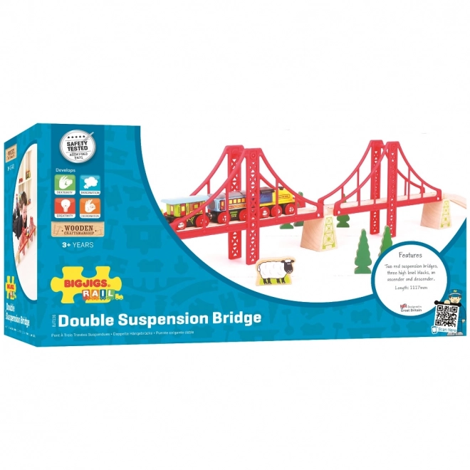 Bigjigs Rail dobbelt træjernbanebro